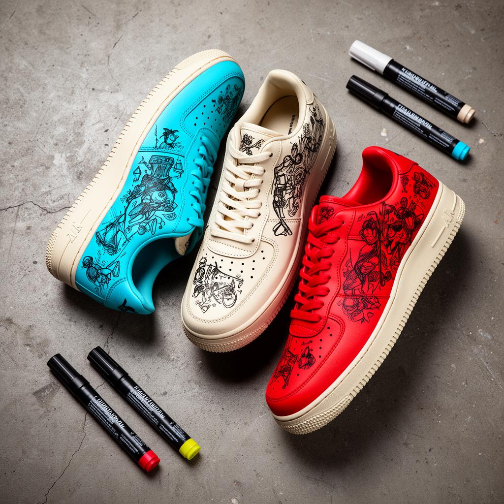 Reference wall custom sneaker artwork